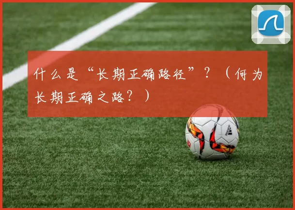 什么是“长期正确路径”？（何为长期正确之路？）